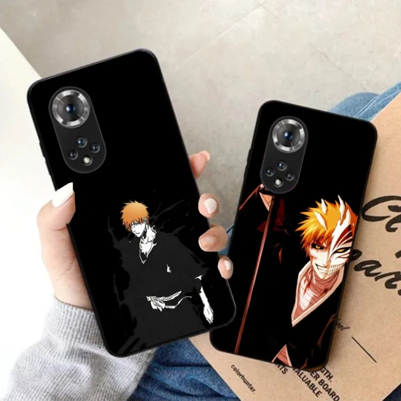 BLEACH Phone Case For Honor 70 50 20 7S X9 X8 X7 Magic 4 3 Pro Soft Black Phone Cover