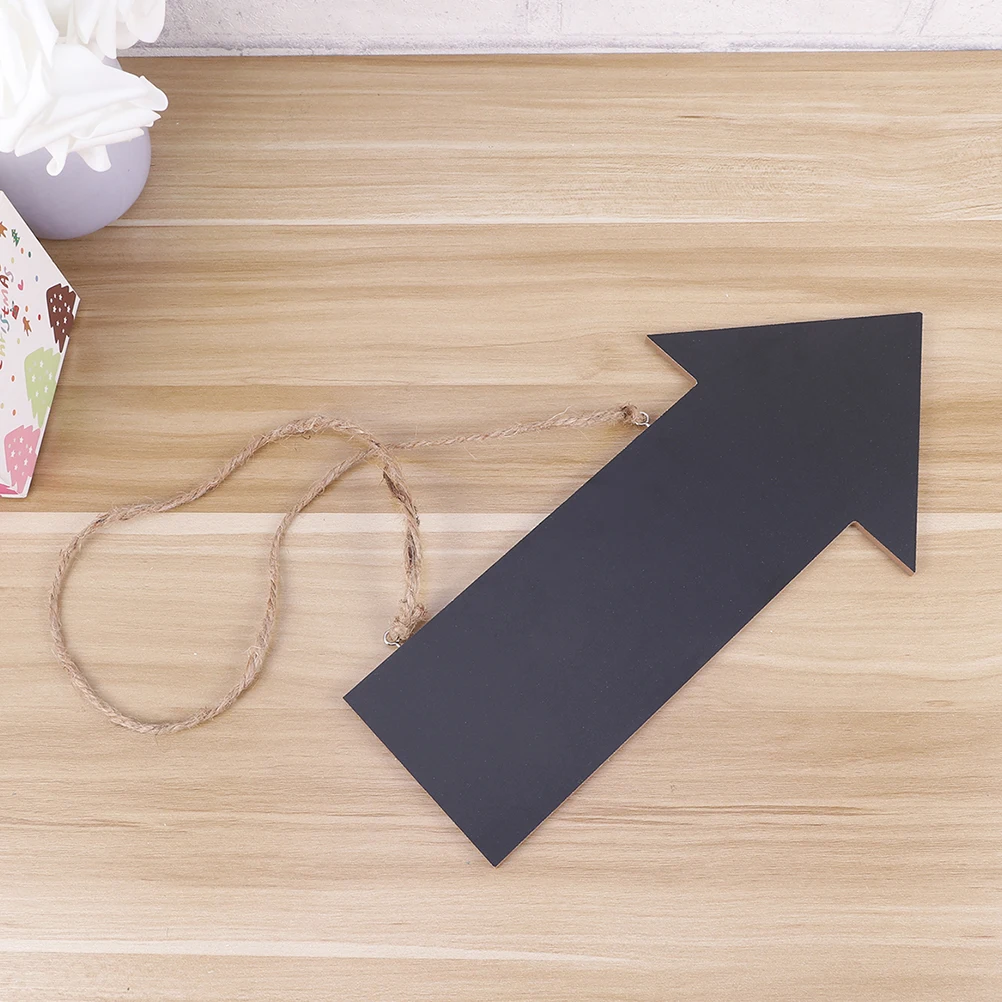 

2pcs Wooden Message Board Chalk Blackboard Hanging Sign Plaque Primitive Country Home Decor Direction Arrow