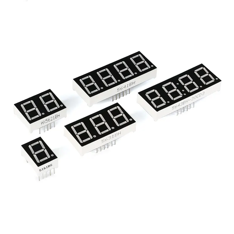 2 szt./1 szt. 0,8-calowy wyświetlacz cyfrowy, 1-bitowy, 2-bitowy, 3-bitowy, 4-bitowy, 7-segmentowy, 0,8-calowy wyświetlacz LED, wspólna anoda, wspólna katoda, zegar, 0,8 cala, czerwony, DIY — zdjęcie 5