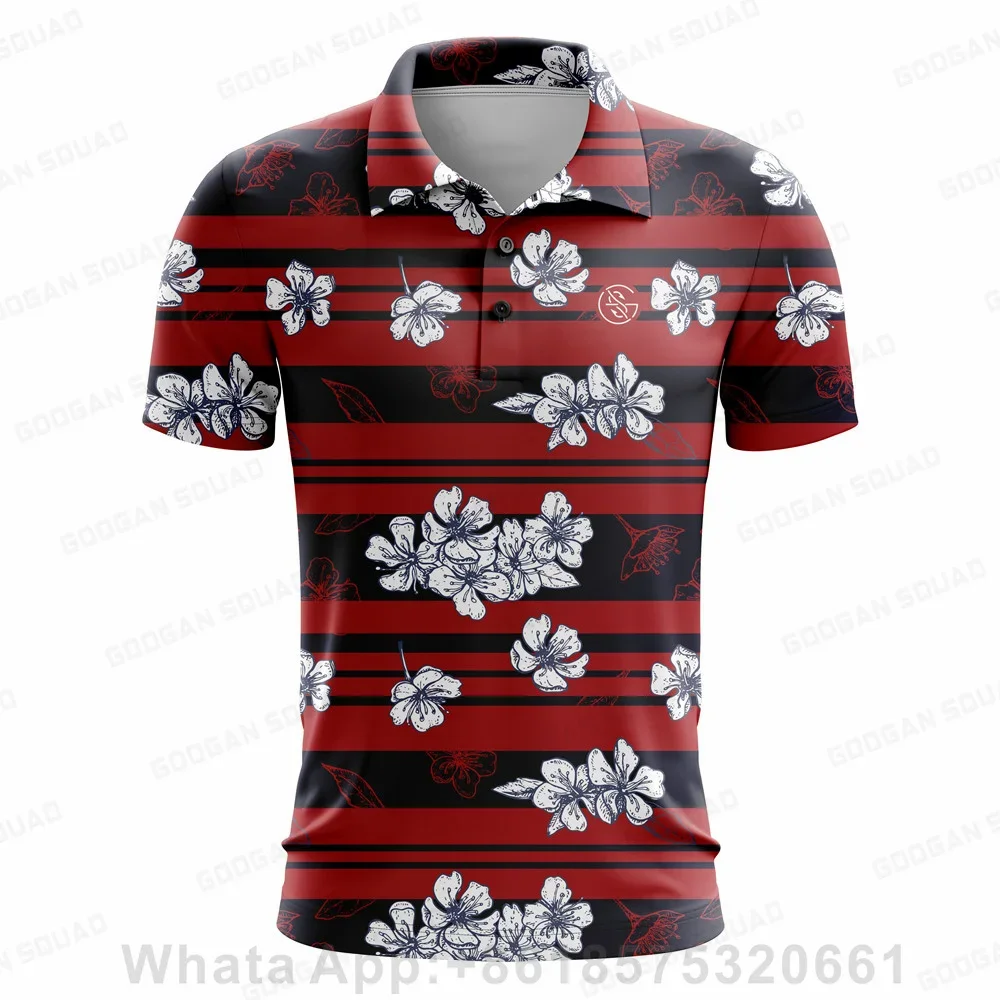 GOOGAN SQUAD Fishing Clothes Men's Polo Shirt Short Sleeves Fast Dry Breathable Casual Shirt Wild Shirt Tops F1 Racing Clothing view 5