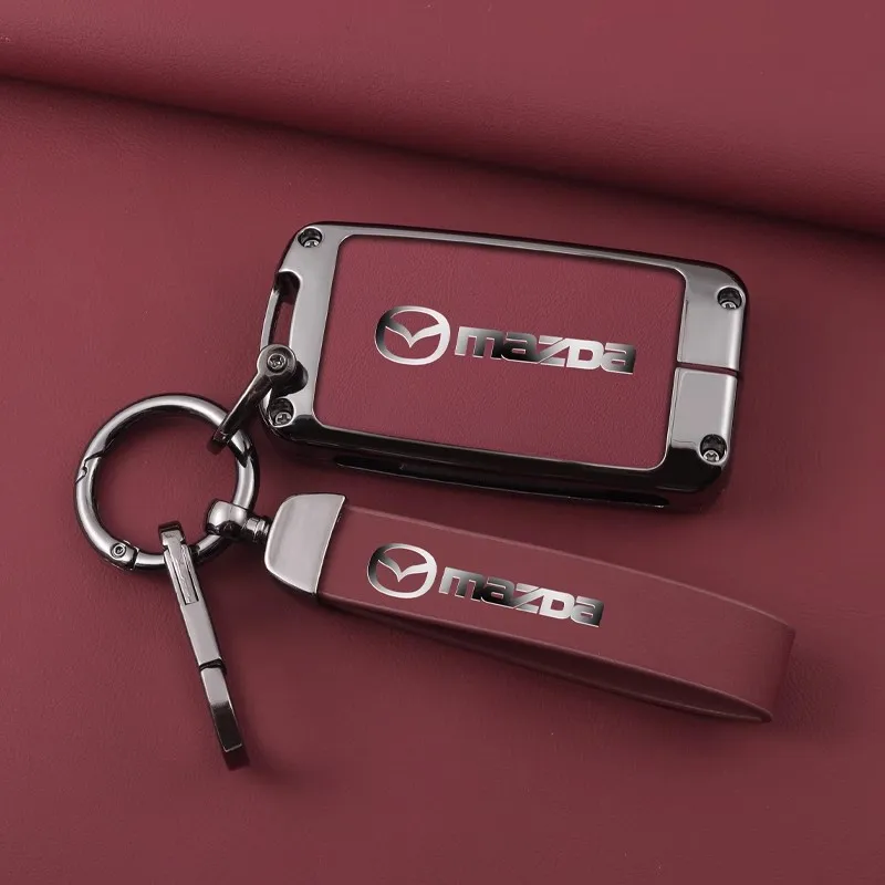 

Zinc Alloy Car Key Holder for Mazda 3 5 6 SKYACTIV Axela Atenza CX30 CX5 CX8 CX9 MX5 RX8 RX7 BT50 MPV Key Case Cover Accessories