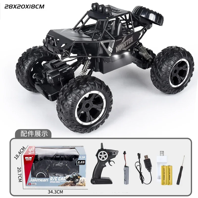 1: 16 Alloy Climbing Remote Control Car, Domineering Four-Wheel Drive Off-Road Vehicle Model, Boys' Toy Car, Children'S Gift