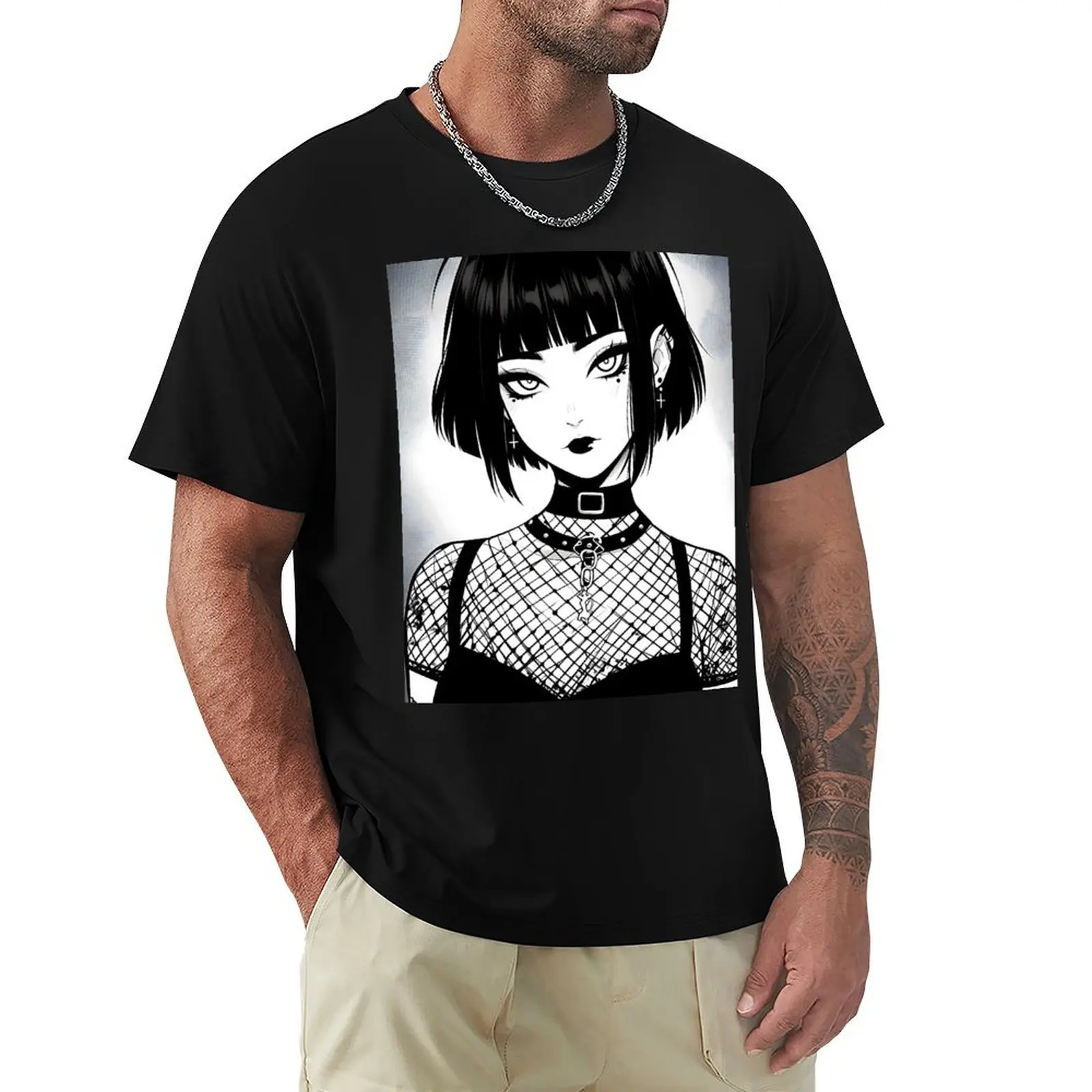 Goth Alt Girl T-Shirt Plus Size Non-Shrink T-Shirt