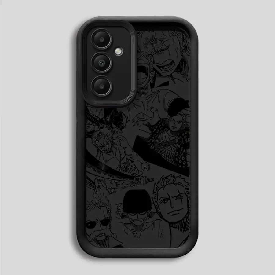 قطعة واحدة لوفي زوروس حافظة لهاتف سامسونج جالاكسي A24 A13 A14 A16 A26 A22 A33 A34 A36 A56 A32 A23 A12 غلاف ناعم