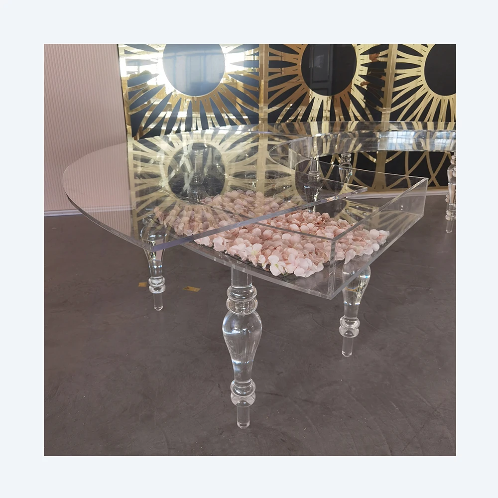 Hot Sale Transparent Furniture Acrylic Dinning Table Ultra Modern Dining Table Design For Wedding