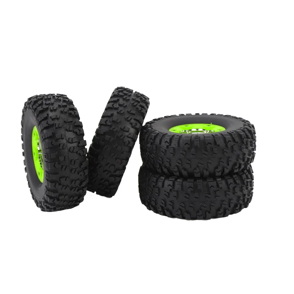 4Pcs Rubber Remote Control Car Tires Enhanced Grip Black RC Car Wheel Tyre Set for WLtoys 12428/12427/124006 RC Car