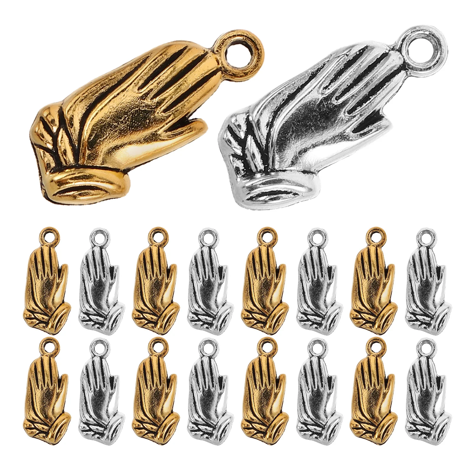 

100pcs Prayer Alloy Accessories Elegant Design Jewelry Making Supplies for Necklaces Bracelets Keychains charms craft projects