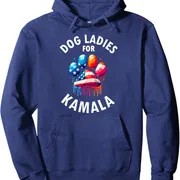 Felpa con cappuccio Unisex Polarshe Childless Dog Ladies Election President Design