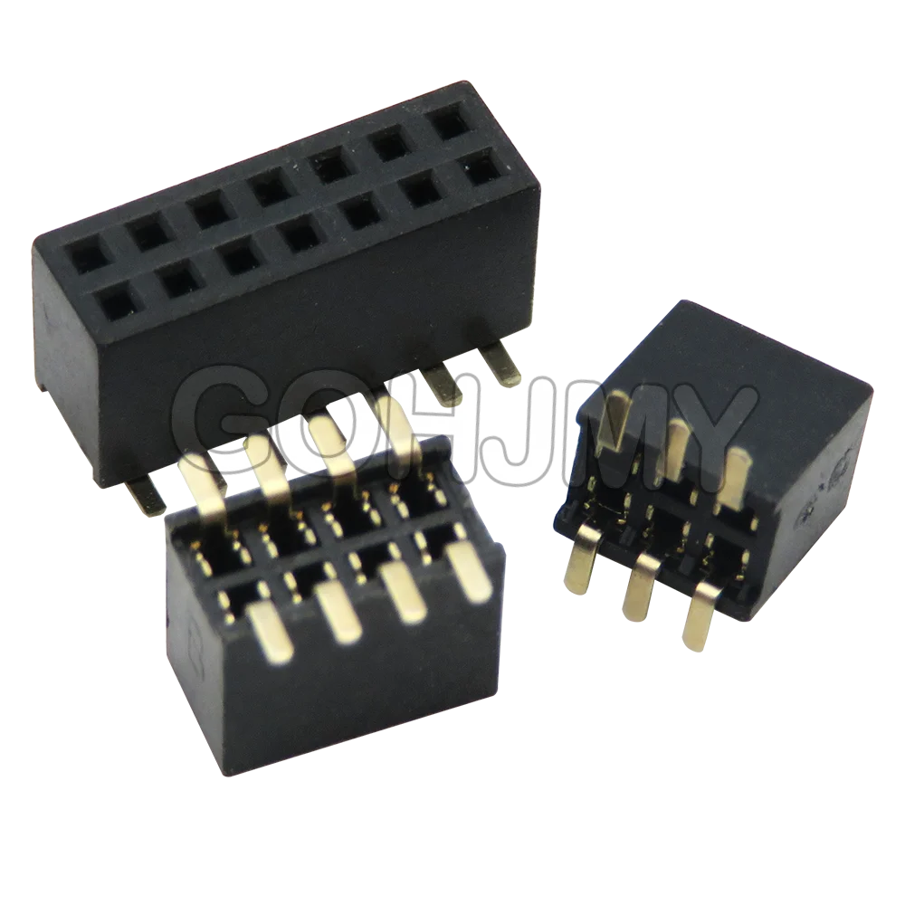 10PCS SMT 1.27mm 1.27 Dwurzędowe żeńskie złącze wtykowe płytki PCB Złącze wtykowe Pinheader 2*5 2*10 2*8 2*7 2*20 2* 3-50P — zdjęcie produktu 4