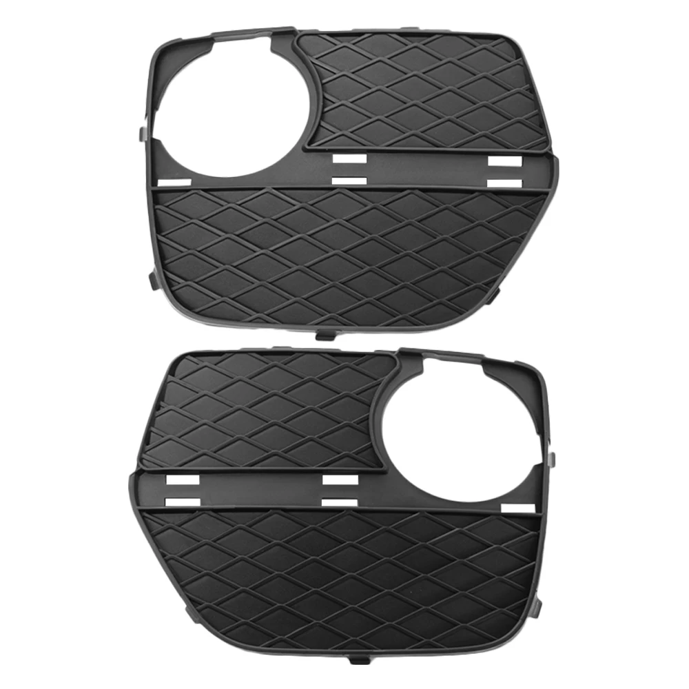 Black Car Front Bumper Fog Light Grille Cover Bezel Trim For BMW X6 E71 2012 2013 2014 51117312605 51117312606