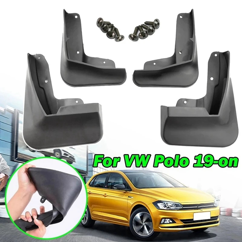 Molded Mud Flaps Splash Dirty Guards Mudguards For Polo 6 MK6 2019 2020 AW