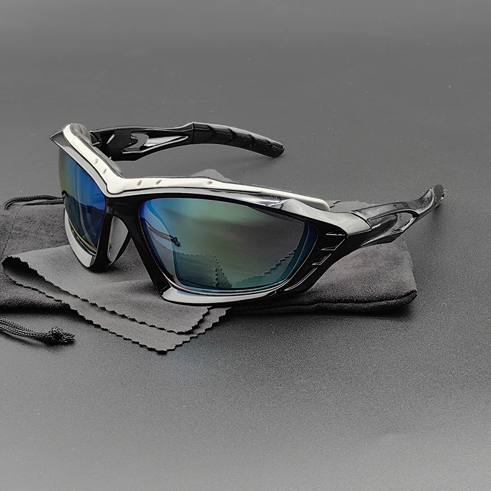 Occhiali da sole sportivi UV400 Occhiali da pesca da corsa all\'aperto 2024 Occhiali da ciclismo MTB Custodia per bici da strada Donna Uomo Occhiali