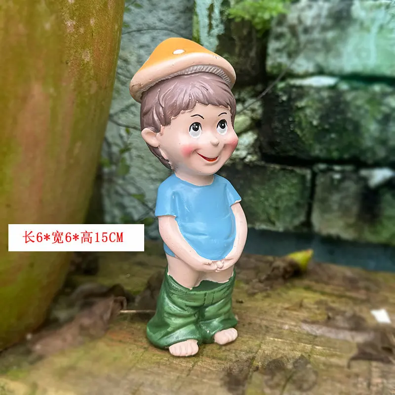 Pull Stinky Little Boy Home Garden Creative Decoration Ornament Flowerpot Garden Sculpture