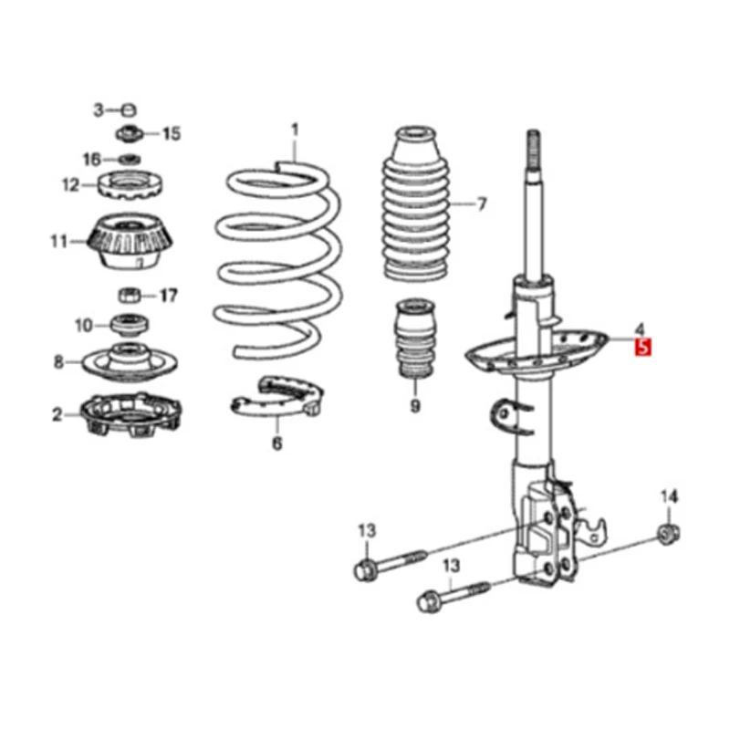 FIT GK5 ممتص الصدمات الأمامي مجموعة ممتص الصدمات الأمامي تعليق التوجيه ممتص الصدمات الأمامي ممتص الصدمات الأمامي