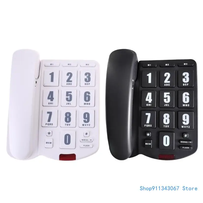 PK3000 Big Button Landline Phone Desktop Telephone- Amplified Sound Drop shipping