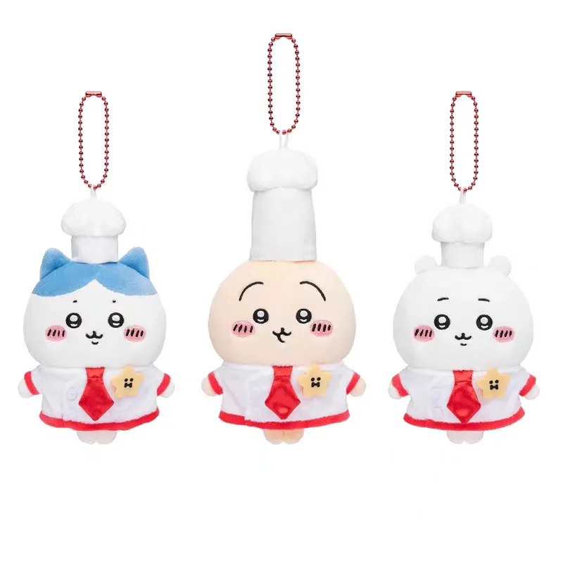 Cute Chiikawa chef series plush pendant doll, Chii Usagi soft plush ornament sweet gift for girls bag decoration accessory