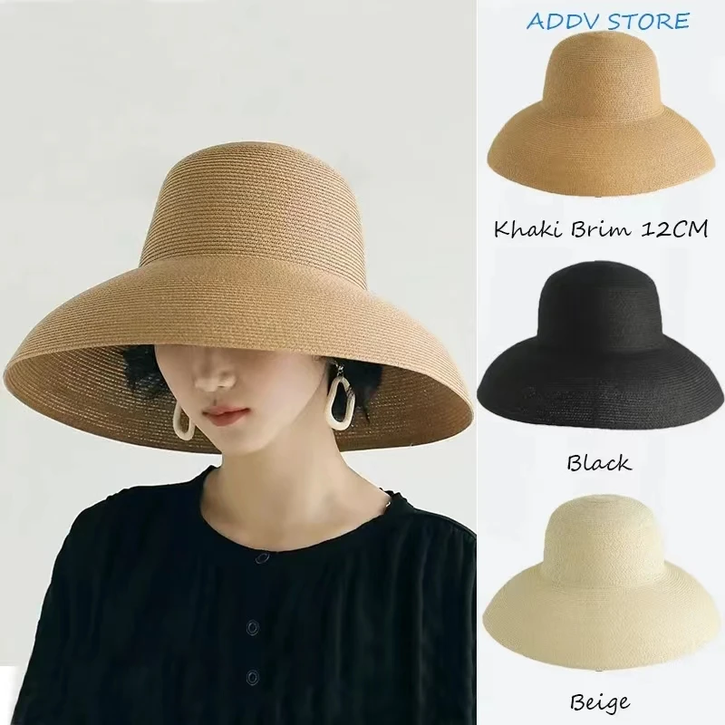 Floppy Wide Brim Summer Beach Straw Hat UPF Straw Sun Hat for Women Girl