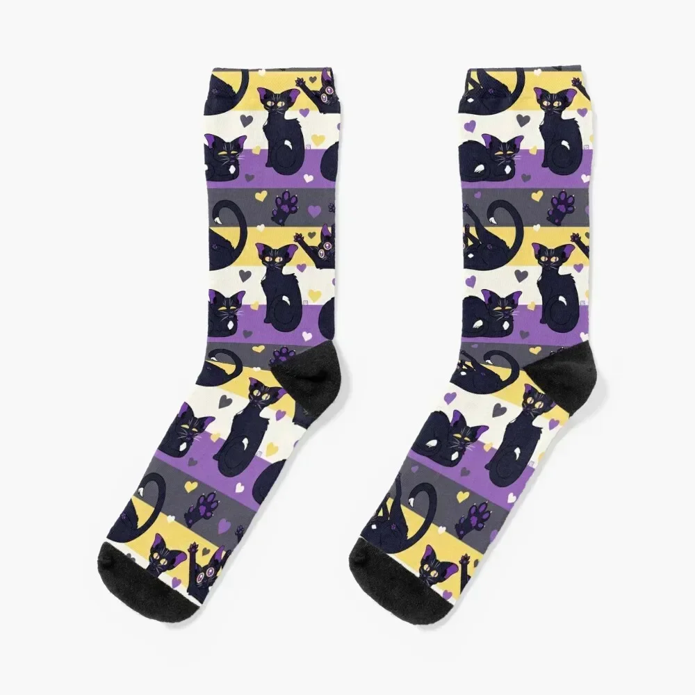 Queer Kitties - Non Binary Socks luxury gift warm winter Men's Socks Luxury Women's