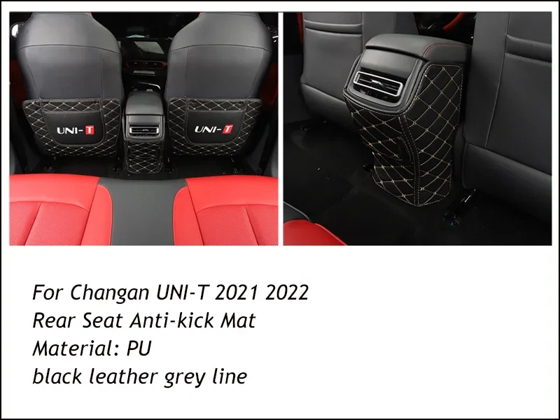 Car Rear Seat Mat Anti-kick Protective Pad Case Cover Stickers Dust-proof Accessories Styling For Changan UNI-T 2021 2022 2023