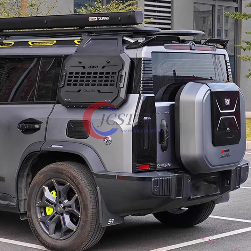 Rear Extension Spoiler ABS Gloss Black Segmented Tail Wing Auto Parts Accessories For Chery Jetour Traveller T2 2023 2024