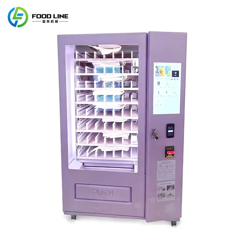 Intelligent Skincare product vending machine with LED Screen, Self-Serve Beauty Product Dispenser for Airports, Hotels, and Stor