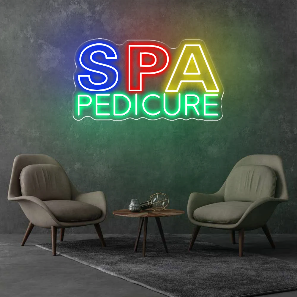 

SPA Pedicure Neon Sign LED Barber Shop Decor Custom Neon Signs Light Up Sign Business Neon Sign LED Wall Light