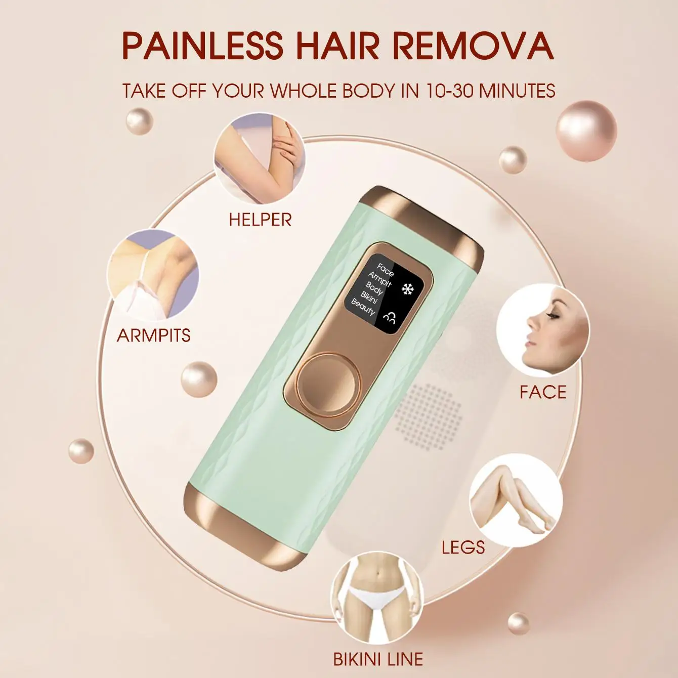 999,990 ومضات 5 مستويات IPL أجهزة إزالة الشعر بالليزر للنساء البيكينيات الدائم الإبطين الساقين الجسم IPL لنزع الشعر في الاستخدام المنزلي