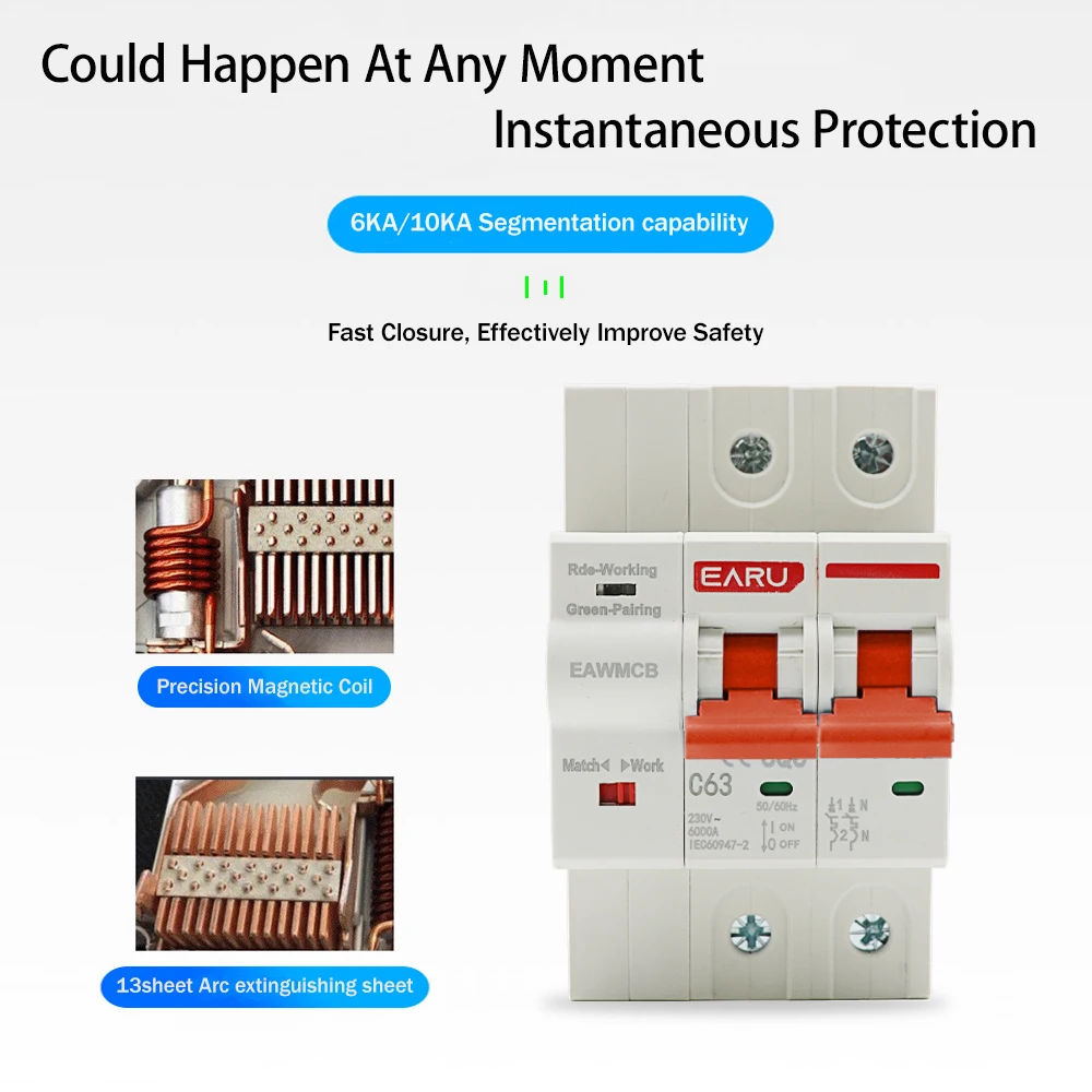 Imagem -05 - Tuya Zigbee Interruptor Inteligente Disjuntor Temporizador Ewelink Controle Remoto de Voz Interruptor Inteligente Automático 1p 2p 3p