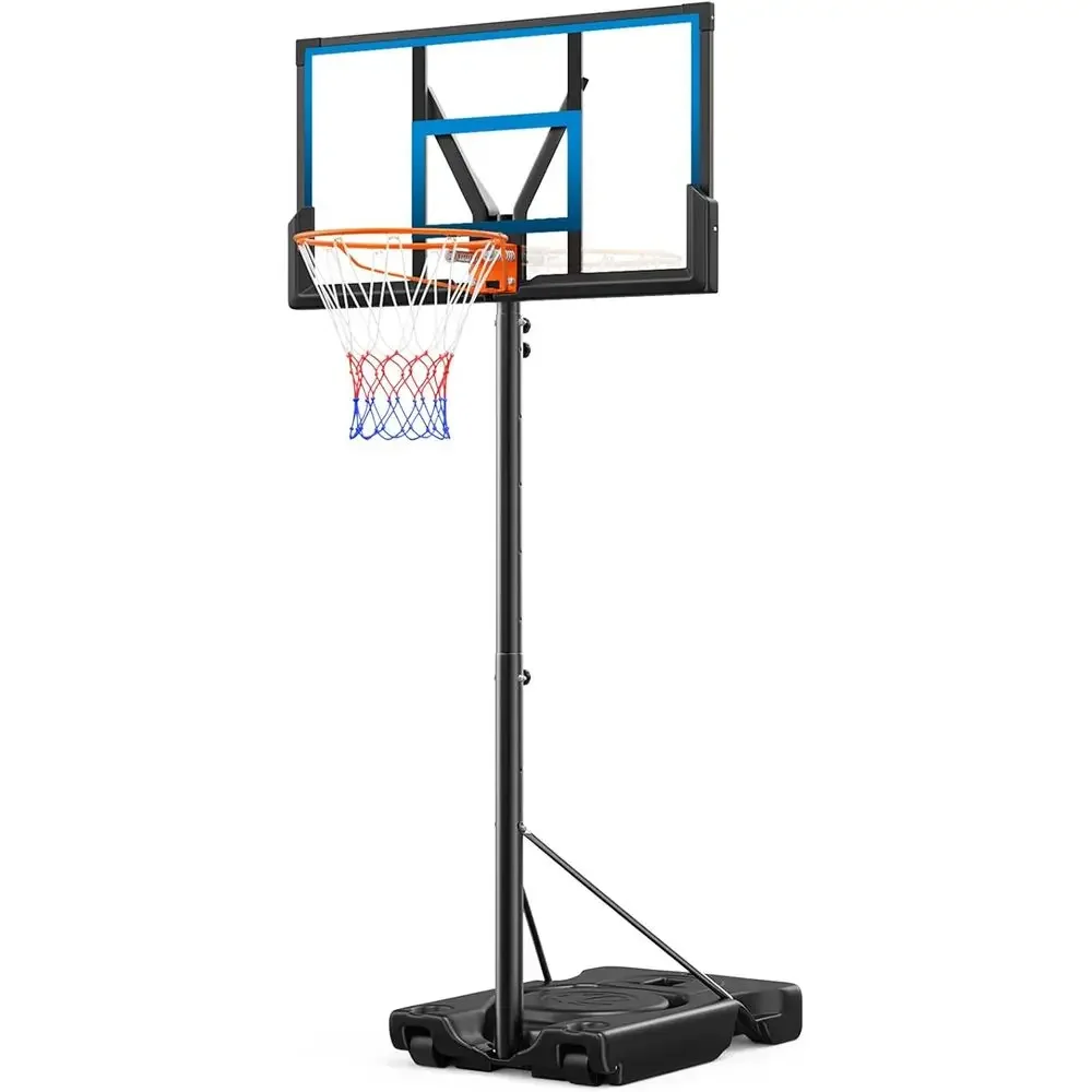 

Портативное регулируемое баскетбольное кольцо 46 10T с прочным стальным ободом для детей, подростков и взрослых