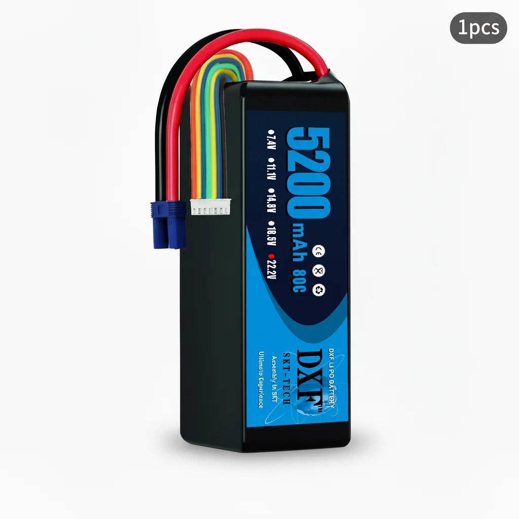 DXF Lipo 2S 4S 6S Batterie 15,2V 9200mAh 7000mah 6500mah 6200mah 5200mah 130C 100C 80C für RC Auto Lkw Evader Truggy 1/8 Buggy