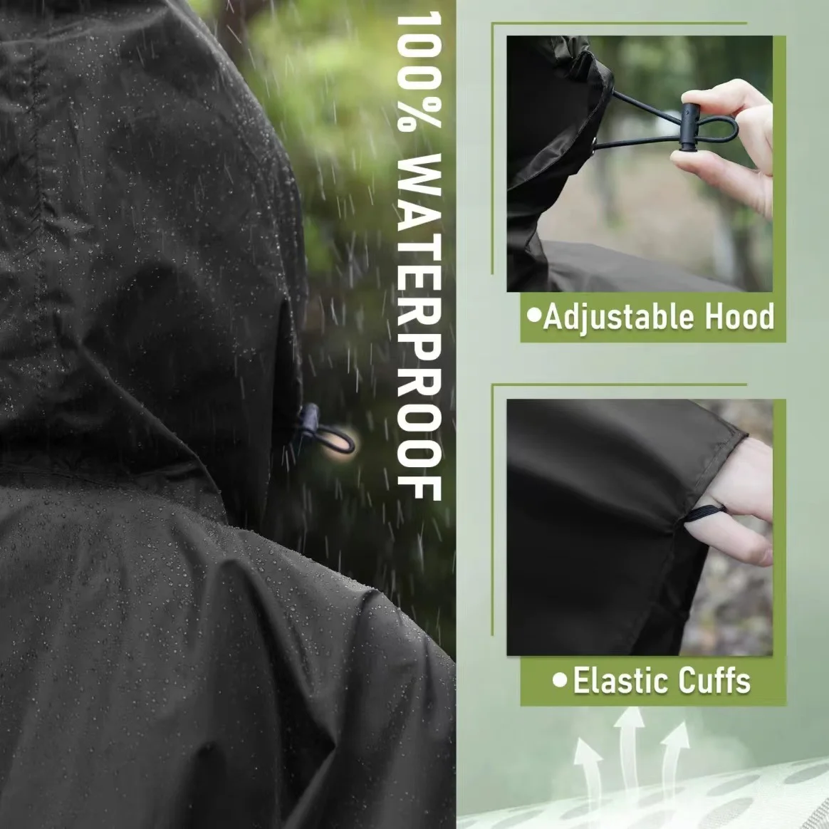 Impermeabile Unisex con Cappuc - Camping Rain Poncho recensione e prezzo