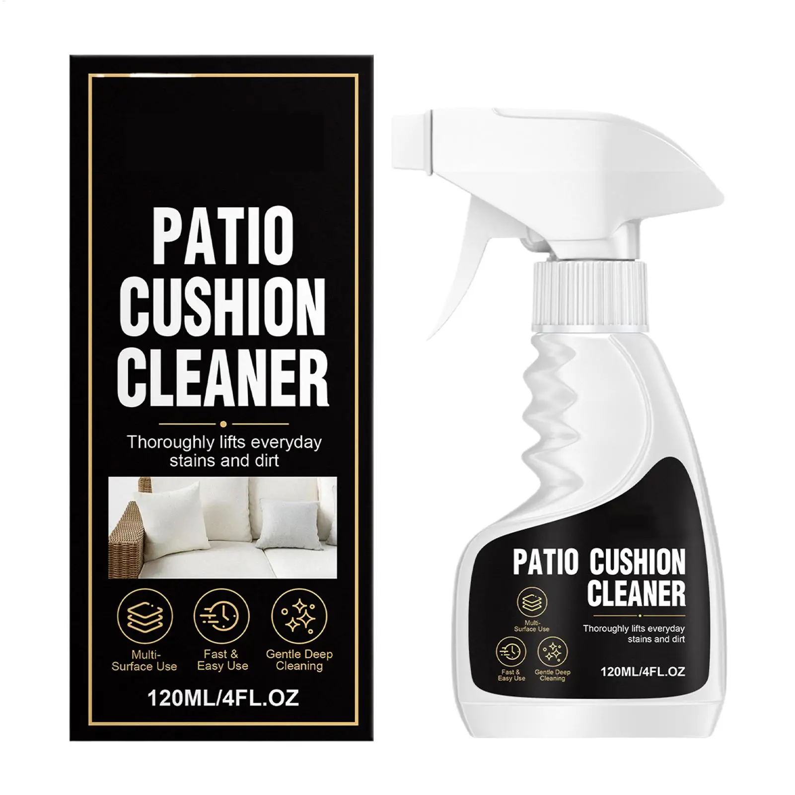 120ml Fabric Cleaner Sofa Upholstery Restorer Textile Stain Remover Deep Cleaning Cushion Spray  for Pillow Deck Porch Cleaner