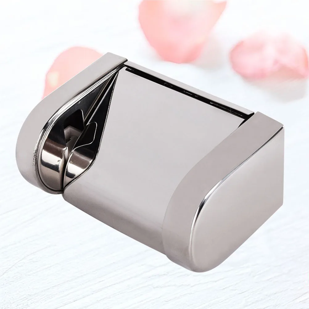 

1Pcs Premium Stainless Steel Tissue Holder Minimalist Square Shape Wall Mounted Paper Towel Rack for Home Bathroom Use