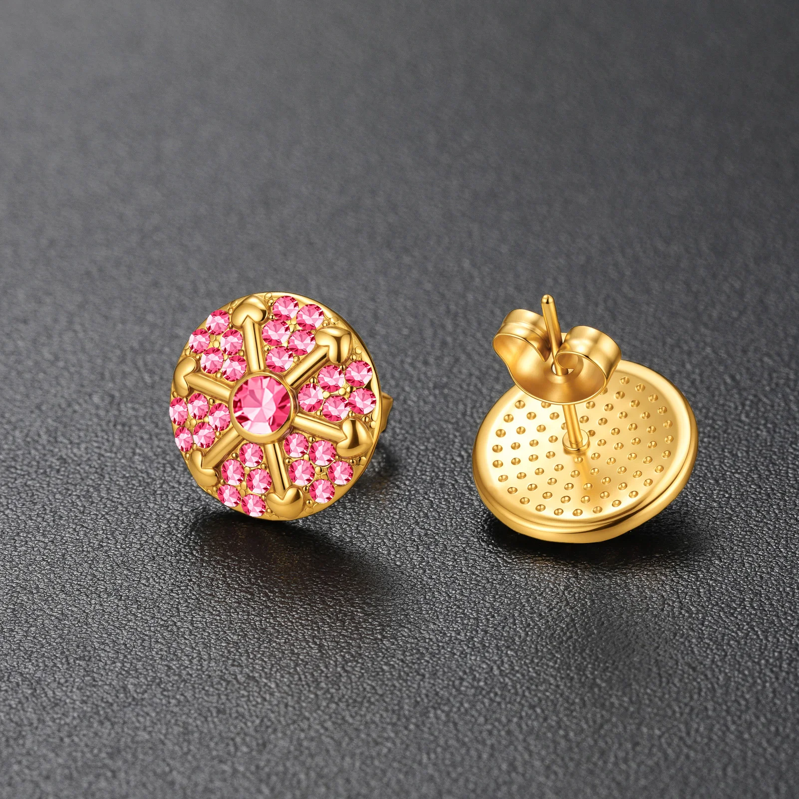 Eueavan 3D-Strass-Ohrstecker, Retro-Kristall-Ohrschmuck, Edelstahl-Ohrringe für Damen, Geschenke zum Jahrestag, Großhandel – Detail 3