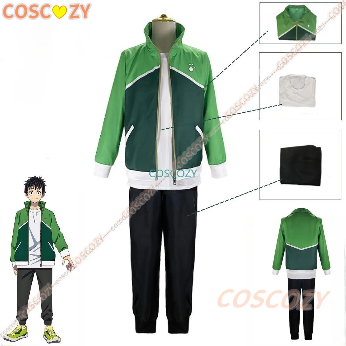 Anime Zom 100 Shizuka Mikazuki T/h Teru Cosplay Costumes, perruque, veste à capuche, tenue E27, liste des fréquences, fête d'Halloween Cos