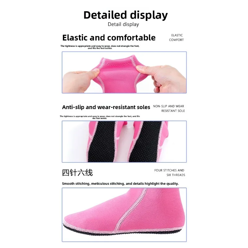 Kaus Kaki Neoprene Anak-anak Sepatu Air Sepatu Bot Pantai Kaus Kaki Pasir Tahan Aus Kaus Kaki Aqua Antiselip Kaus Kaki Pakaian Selam untuk Olahraga Air