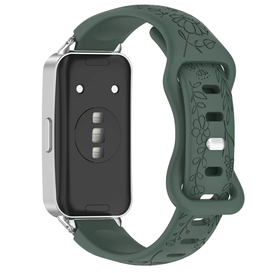 3D силиконовый ремешок для Huawei Band 10 9 8, спортивный дышащий ремешок для часов, сменный браслет для Huawei Band 8 9 10, браслет