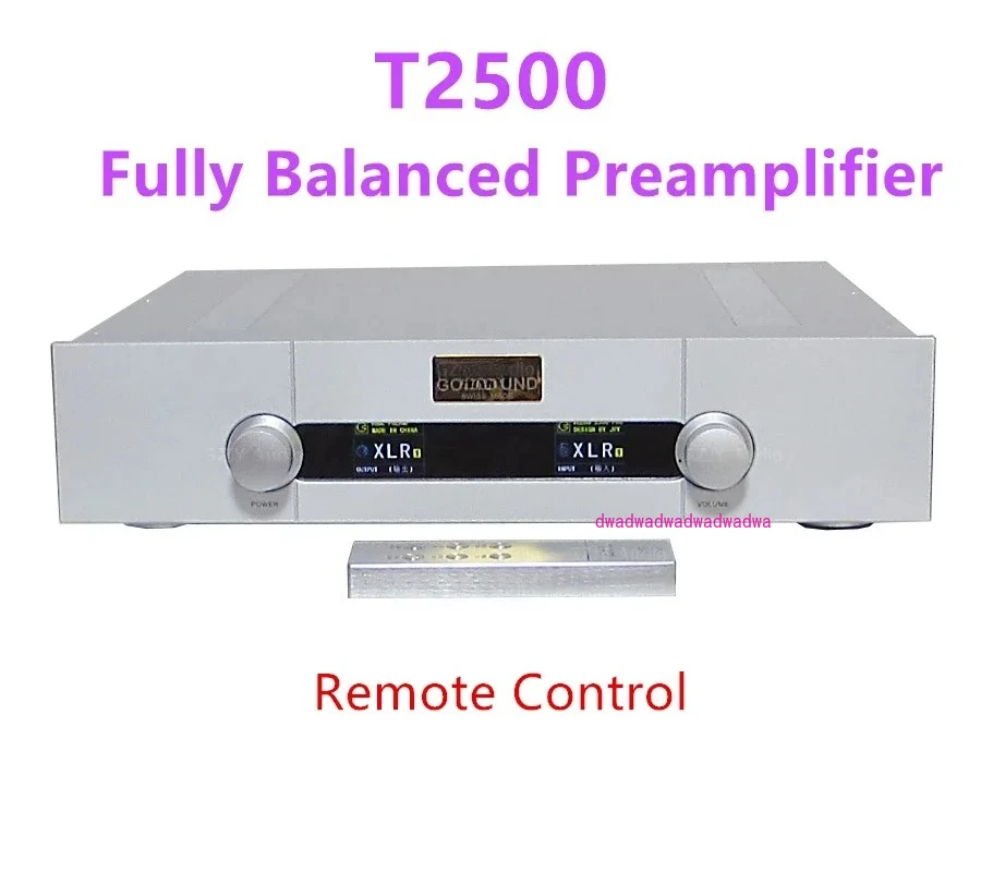 

High-end T2500 Fully Balanced Remote Control HiFi Electronic Tube Preamplifier E88CC*2+ECC82*2,Signal noise ratio: 115dB