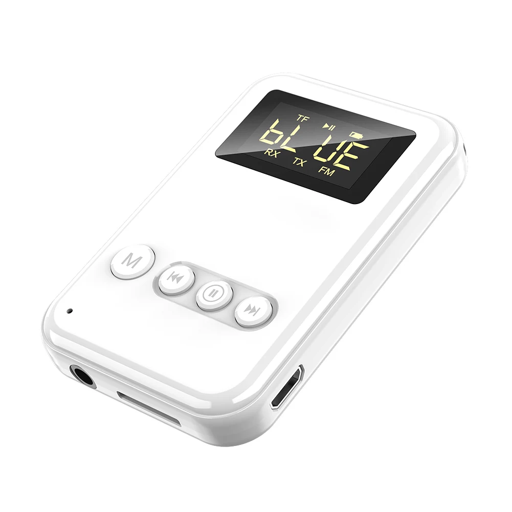 Bluetooth-compatible 5.0 Transmitter Receiver Support TF Card Play Multifunctional Adapter Audio Receiver for Headphone Speaker