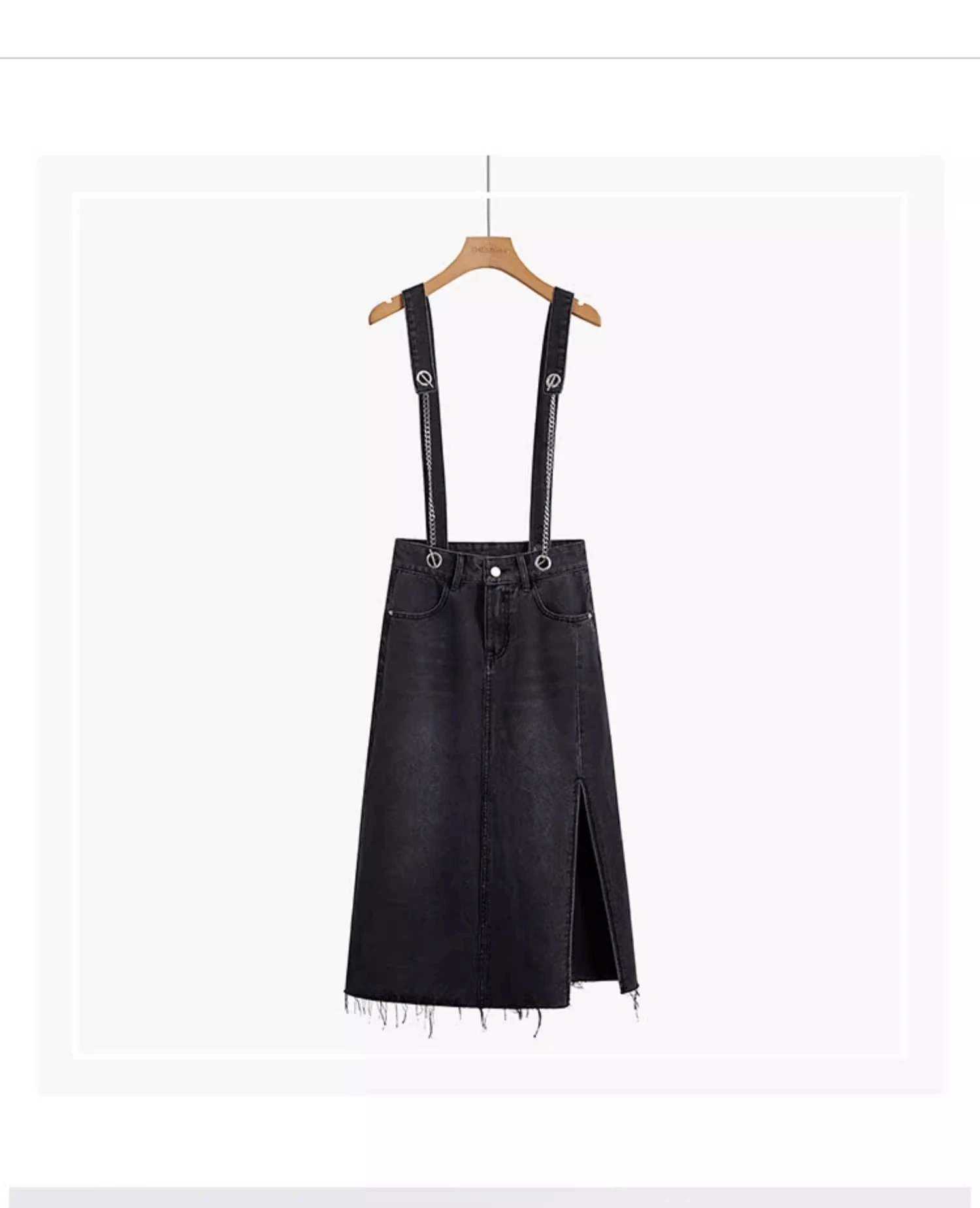 Large Size Women's 2XL-6XL Sweet Elegant Loose Split Denim Strap Dress Summer High Waist New A-line Fashion Versatile Dresses