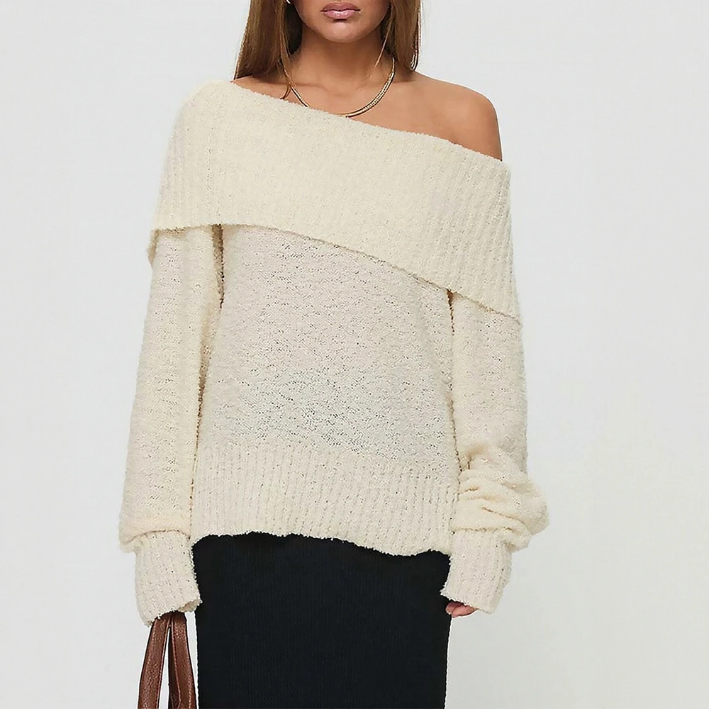 

Women's Sweaters Autumn Winter Elegant Fashion 2025 Soft Comfortable Plain Long Sleeve High Neck Mini Casual Sweaters