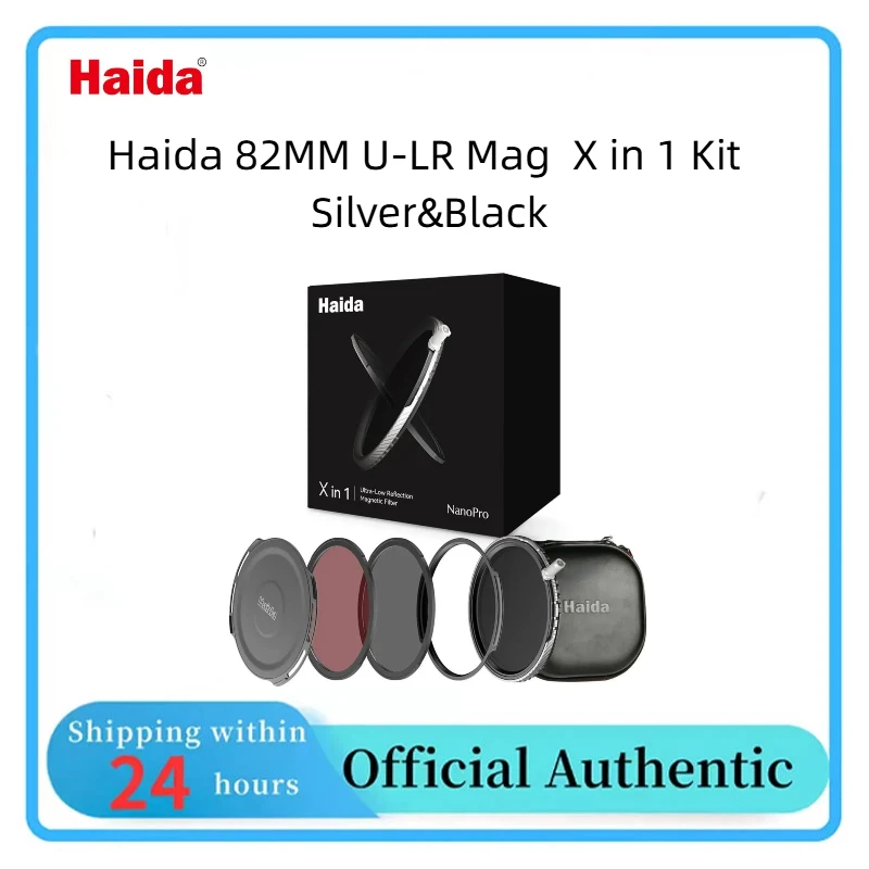 Haida X in 1 Magnetic Filter System CPL VND Enhancer Mist Black 1/4 for Photography 82mm