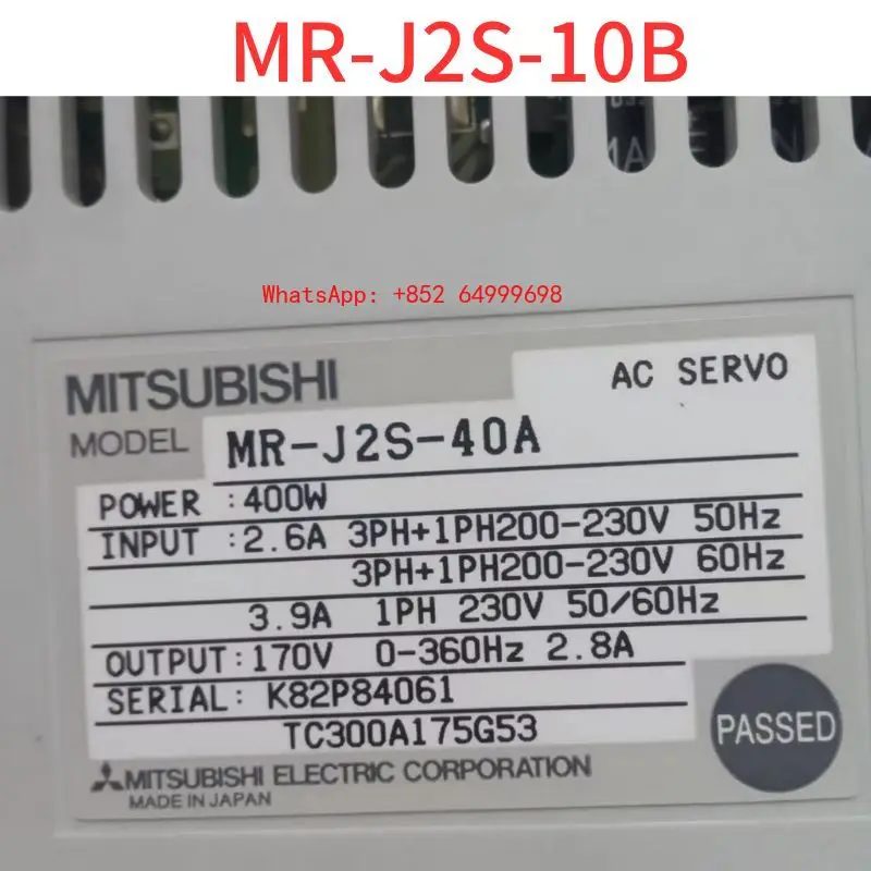 Segunda mano El servocontrolador MR-J2S-10B funciona correctamente