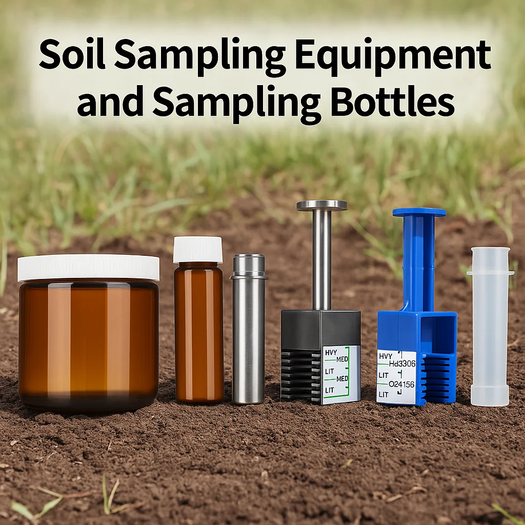 Plastic Stainless Steel Soil Sampler Kit with Sampling Bottles Soil Core Sampler for Field Test Soil Collection & Analysis Tools