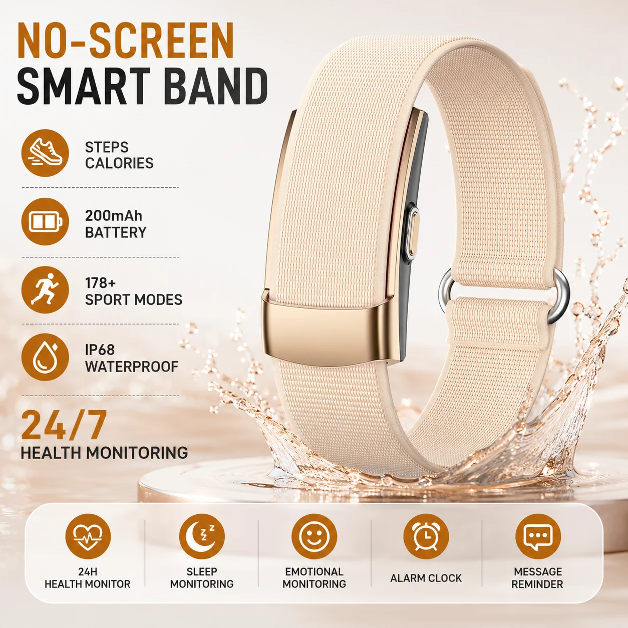

LIGE New No Screen Smart Bracelet Real-time Heart Rate Blood Oxygen Monitor Call Reminder Band Sports Fitness Tracker Smartwatch