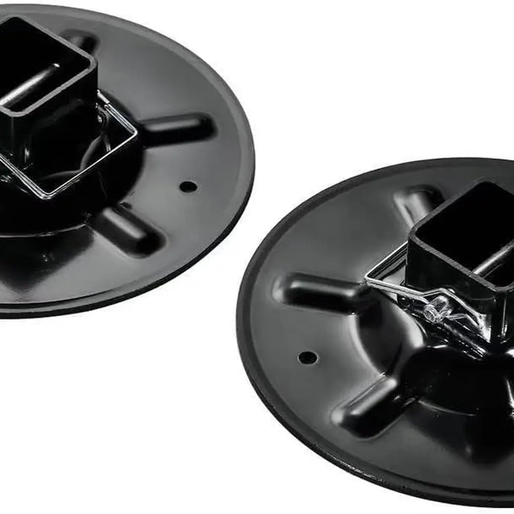 Qty (2) 362486 Replacement Rear Jack Foot Pad with Attachment Pins,9" Diameter, Fits 2" I. D. Spuare Tube Compatible with LC Hal