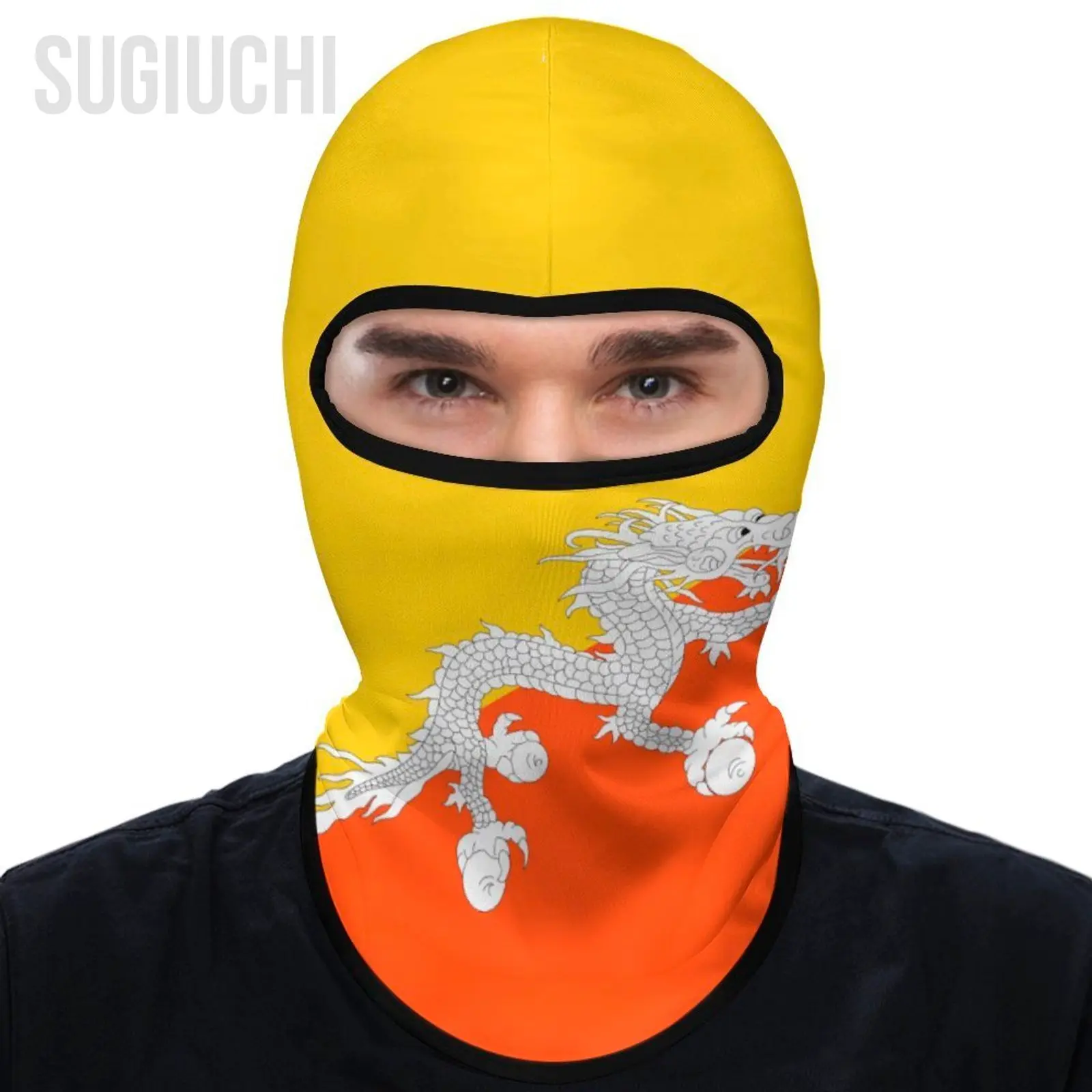 Bhutan Flag Outdoor Cool Sunscreen Motorcycle Face Mask Moto Biker Wind Cap Mask Stopper Windproof Bicycle Cycling Headgear