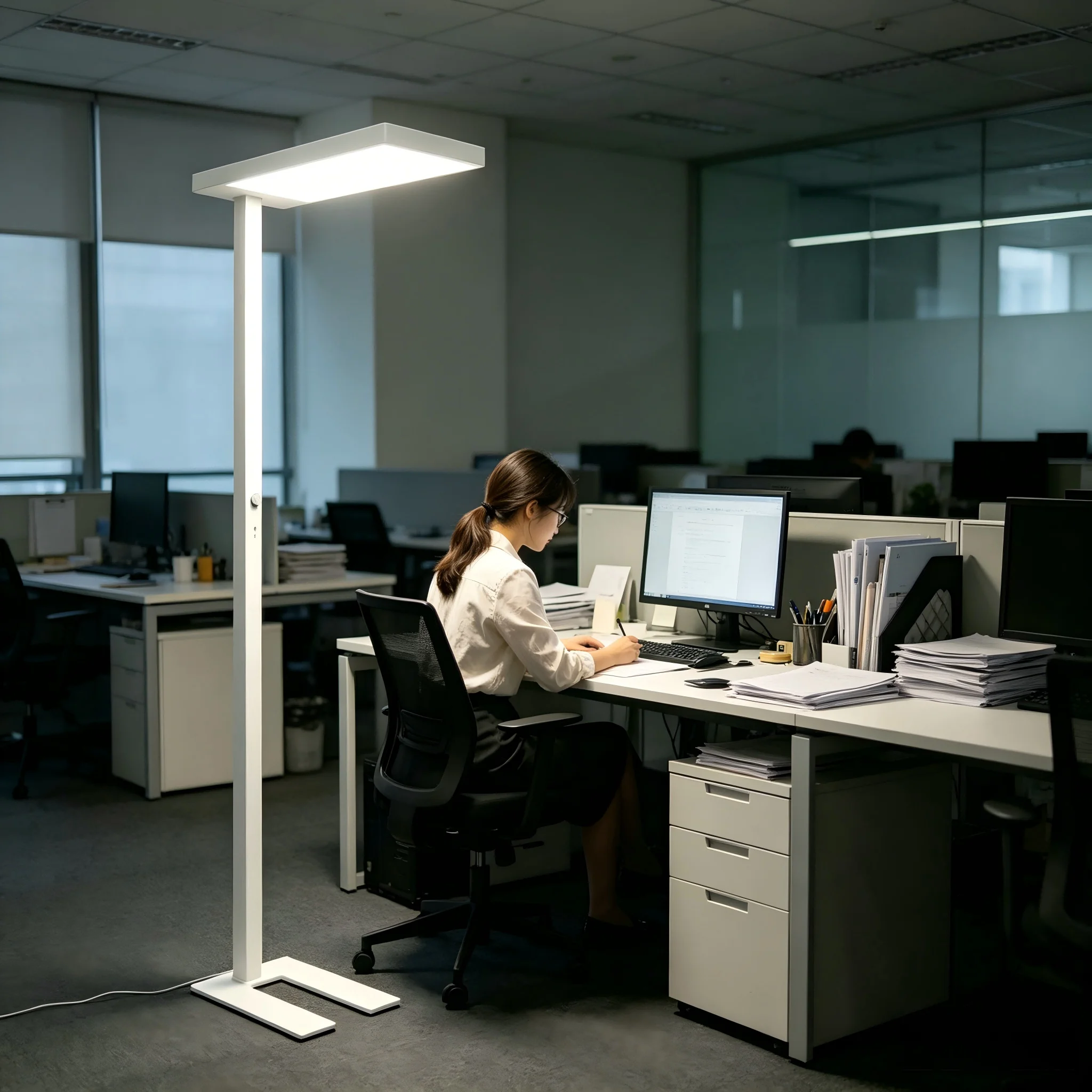 Hot Sale Modern Floor Lamp Reading Room Office Working Lights Vertical High Quality Aluminum Standard Dimmable LED Metal 3-Year