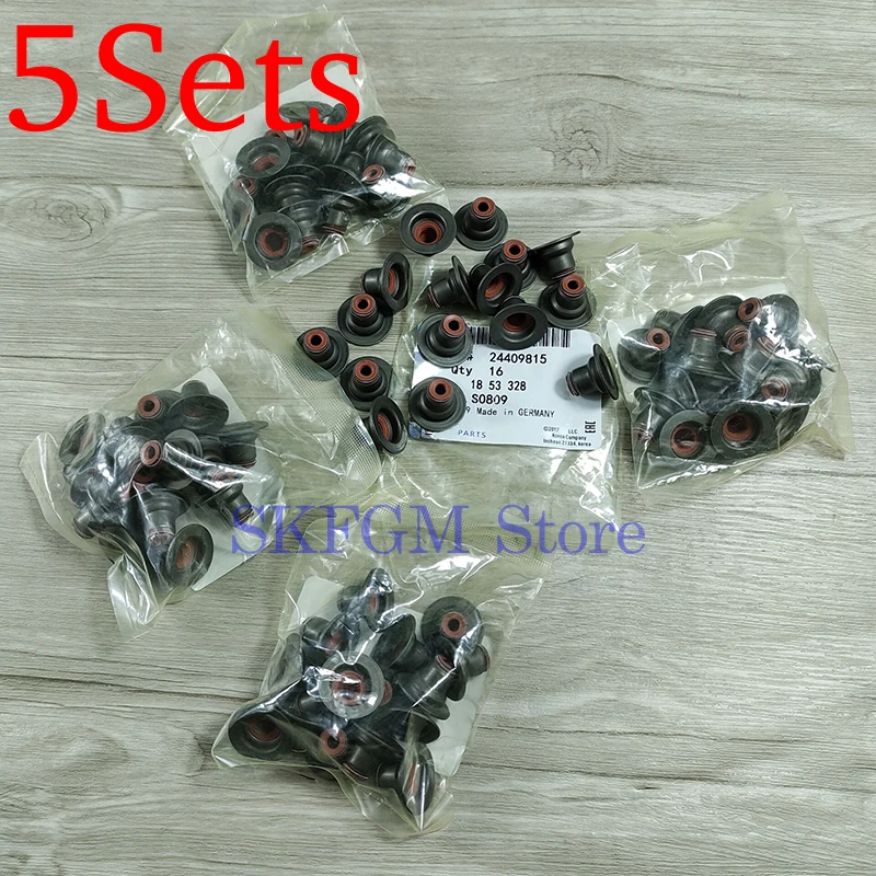 5Sets Engine Seal Valve Stem 24405819 For Chevrolet Aveo Cruze Opel Vauxhall Astra Zafira 24409815