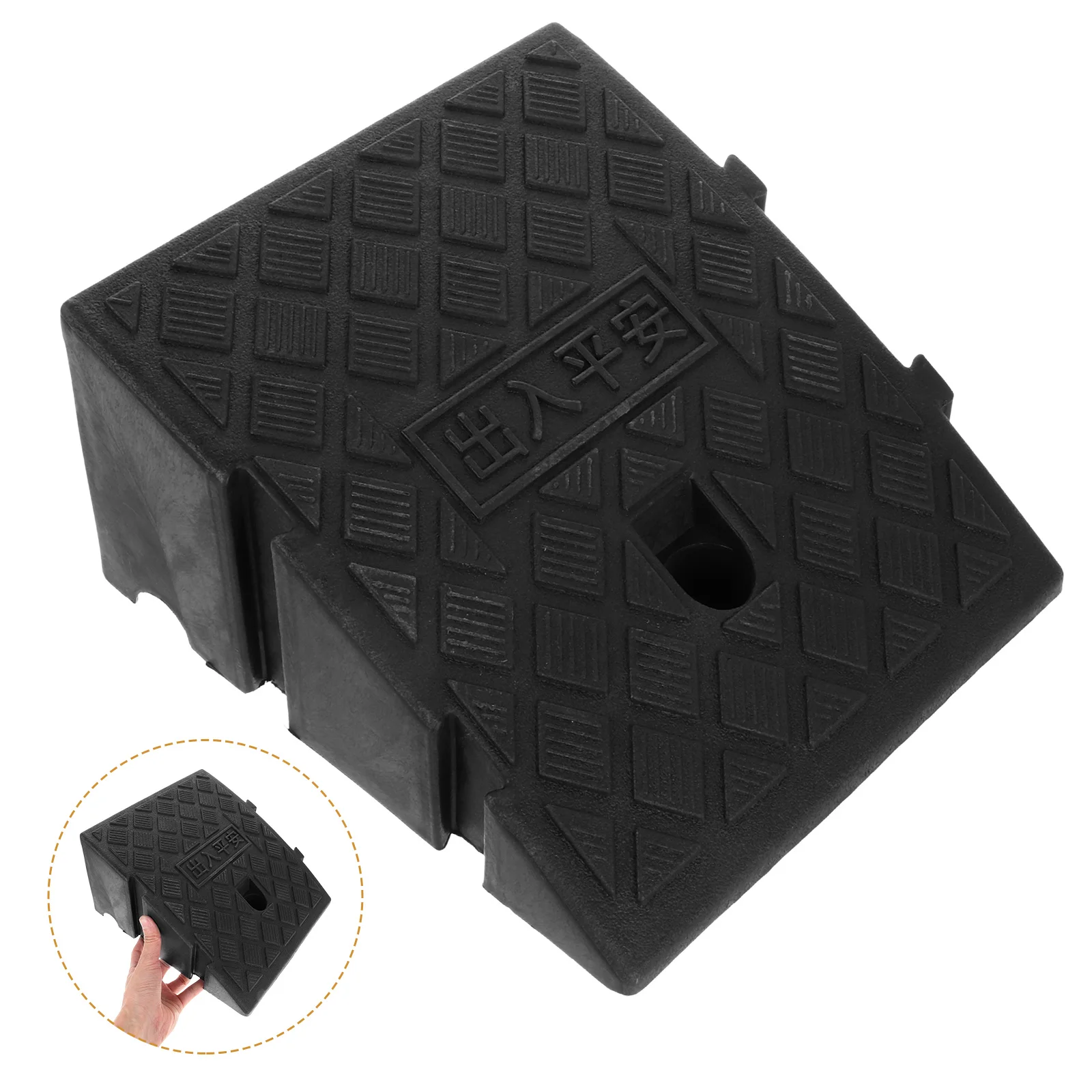 

Cars Hill Climbing Mat Doorway Ramps for Wheelchairs Lawn Mowers Motorcycle Step Black Driveway Plastic Scooters